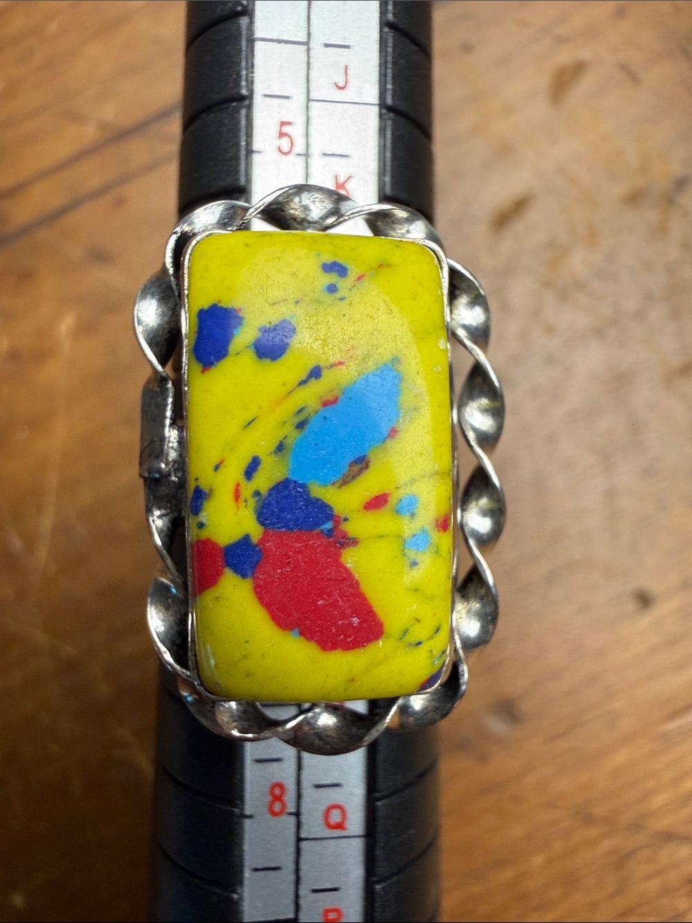 Hand made Yellow Turquoise 925 Sterling Silver